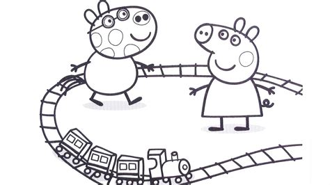 Peppa Pig And Pedro Pony Play A Toy Railway How To Draw Peppa Pig