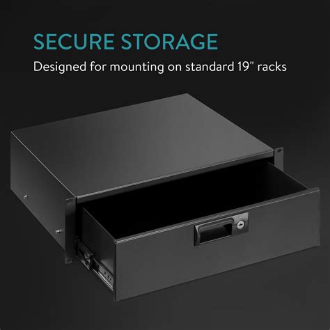 Cassetto Per Armadio Rack 19 3U Ripiano Estraibile Con Chiave Per