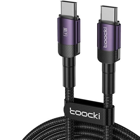 TOOCKI szybki kabel do szybkiego ładowania USB C Type C 60W PD QC 100