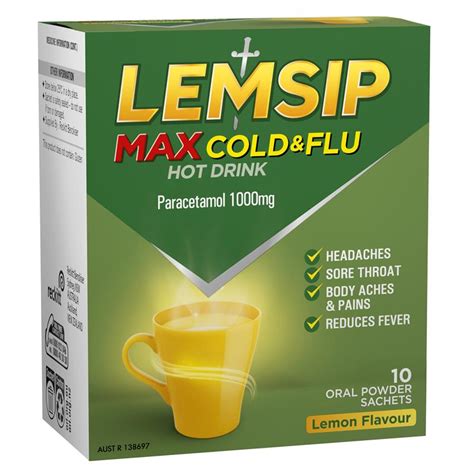 Buy Lemsip Max Cold Flu Lemon Hot Drink Sachets Online At Chemist