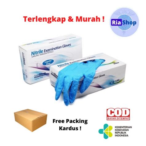 Jual Sarung Tangan Nitrile Safe Glove Box Isi Pcs Pasang