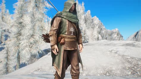 Gondorian Ranger Armor And Ithilien Ranger Cloak Lotr Se At Skyrim