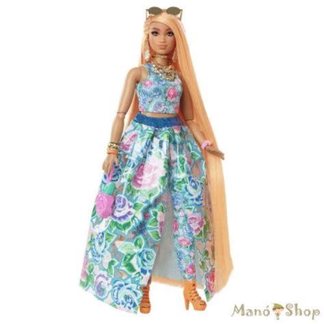 Barbie Extravagáns Prémium Baba Virágos Ruhában Manóshop