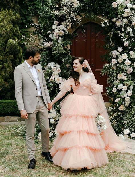 Romantic Garden Wedding With Layers Of Pink Sorbet Tulle Backyard