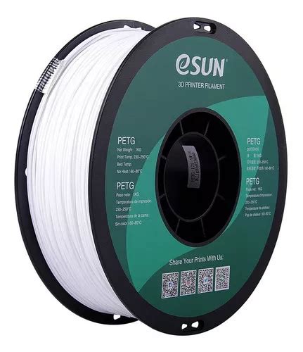 Filamento Esun Premium Petg 1kg 1 75 Mm Color Blanco Solido Envío gratis