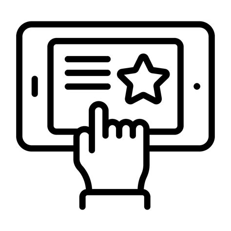 Outline design, icon of mobile rating 40207081 Vector Art at Vecteezy