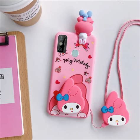 สำหรบ Tecno Spark Go Infinix Smart Hot Play Play Hot S นารก D Melody เคสสชมพ