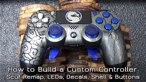 How To Build A Custom PS4 Controller Scuf Remap LEDs Decals Shell