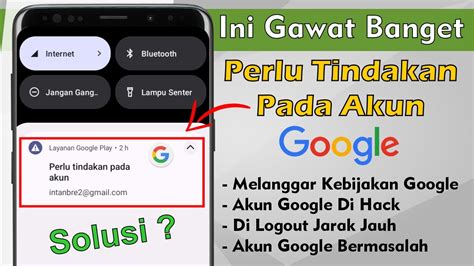 Cara Mengatasi Perlu Tindakan Pada Akun Google Youtube