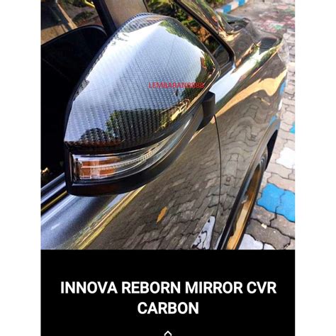 Jual Cover Spion Mirror Cover Innova Reborn 2016 Up Hitam Carbon