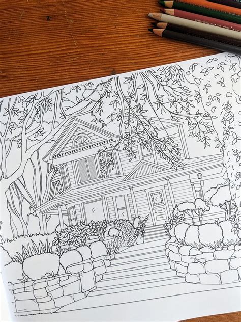 Historic Homes Of Snohomish Coloring Book Etsy