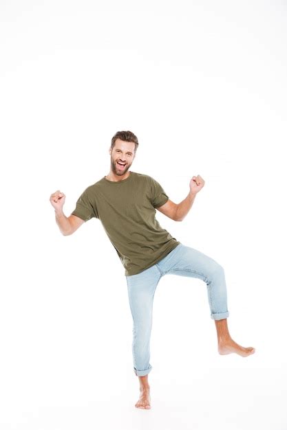 Free Photo Happy Young Man Standing Isolated