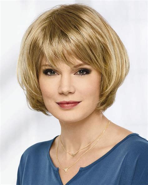 Short Angled Bob Wigs With Feathery Layers Best Wigs Online Sale