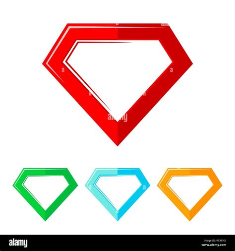 Set Of Bright Superhero Color Logos On White Background Vector