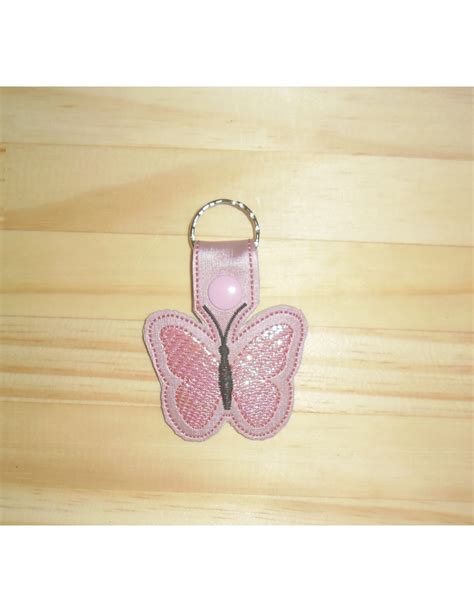 Embroidery Butterfly Keychains Mylar Ith