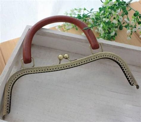 Bags Frame 26cm 10 2 Inch Solid Wood Handle Small M Shape Kiss Clasp