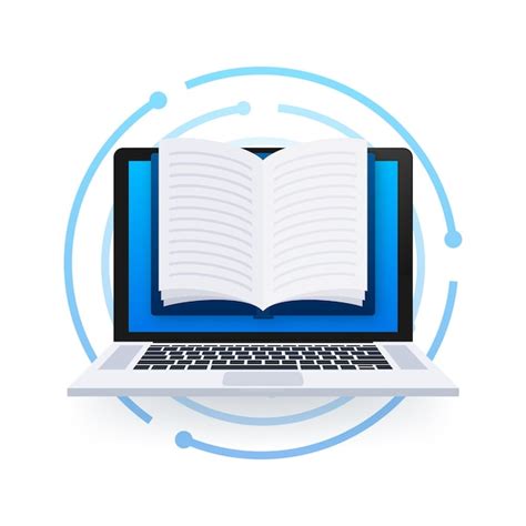 Premium Vector Internet Education Book Icon Elearning Resources