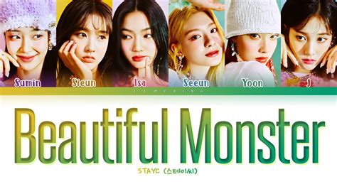 Stayc Beautiful Monster Lyrics Beautiful Monster Color Coded