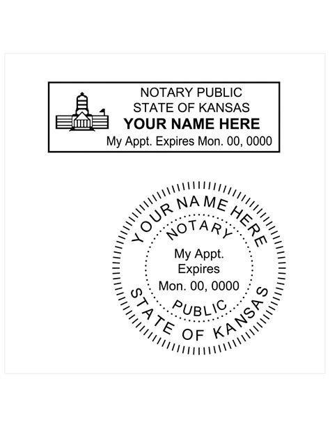 Kansas Notary PE Stamps