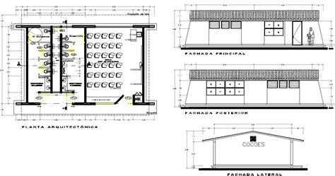 Classroom Architectural Plan Of A School Dwg File Cadbull