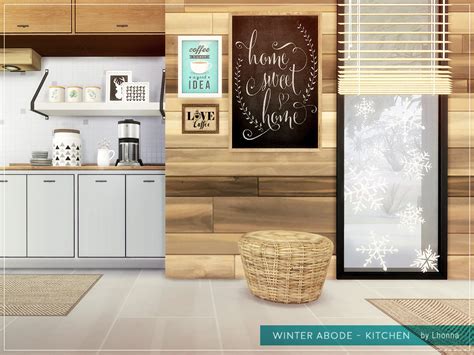 Winter Abode Kitchen Modern Kitchen For Lhonna Sims Creations