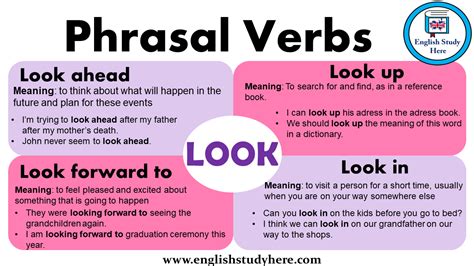 Phrasal Verbs Look English Study Here