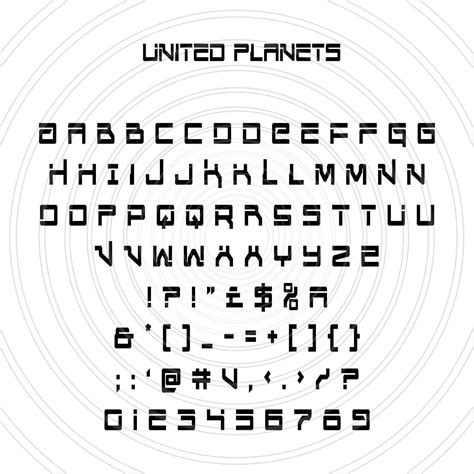 United Planets Scifi Future Space Alien Font Alphabet Letters Etsy