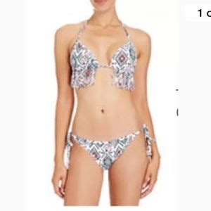 Bebe Swim B Bebe Fringe Top Bikini Swimsuit Set Poshmark