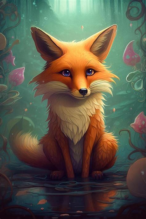 Enchanting Adventures Of A Little Fox In A Magical Realm A Comic Style