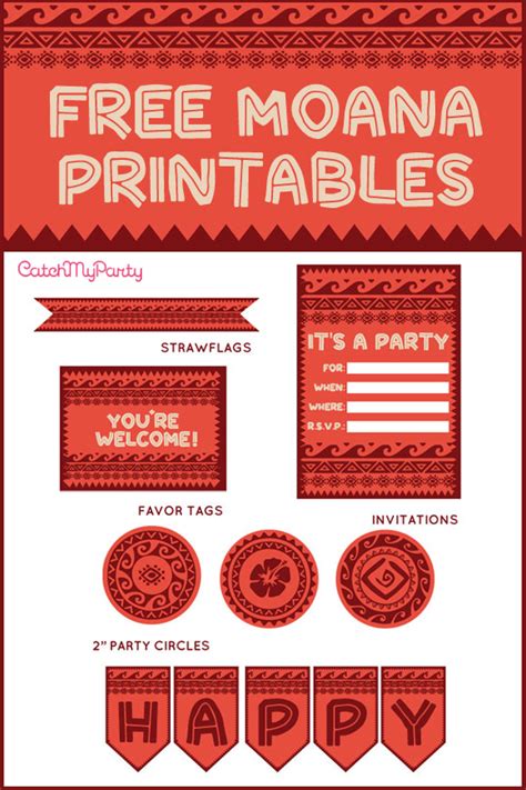 Free Disney Moana Printables For Birthday Parties The Catch My Party Blog