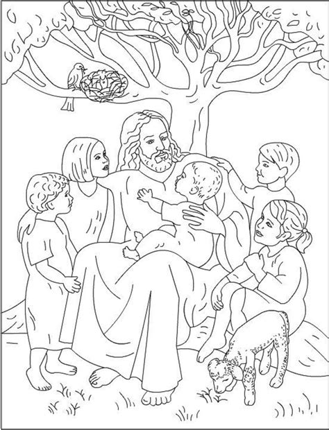 Jesus E As Crianças Desenho Para Colorir