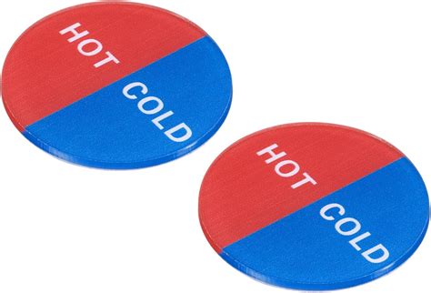 Amazon Patikil Self Stick Hot Cold Water Label Pack Acrylic Round Sticker Signs For