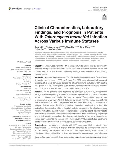 PDF Clinical Characteristics Laboratory Findings And Prognosis In