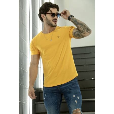 Camiseta Long Line Volk Culture Amarelo Volk Culture