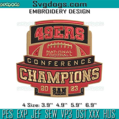 49ers NFC Champs 2023 San Francisco Football Embroidery