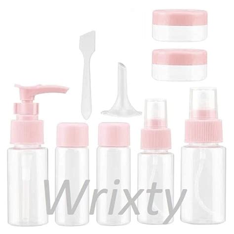 Wrixty Clear Plastic Portable Refillable Travel Cosmetics Toiletry