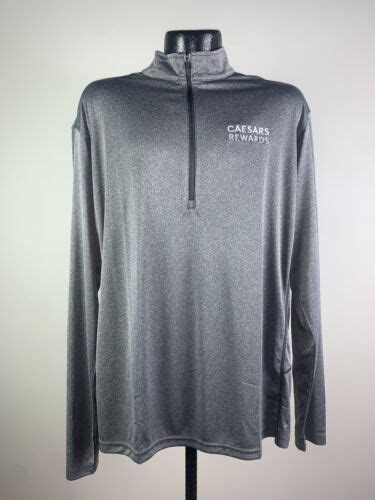 Men’s Landway Gray Caesars Rewards Polyester Quarter Zip Atheltic Pullover Xl Ebay