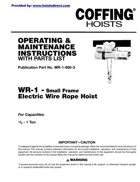 PDF OPERATING MAINTENANCE INSTRUCTIONS WITH PARTS LIST Manuals