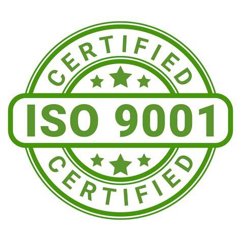 Premium Vector Green Iso 9001 Certified Stamp Sticker With Stars