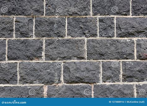 Old Blue Stone Brick Wall On Outside Of Building Stock Photo Image Of