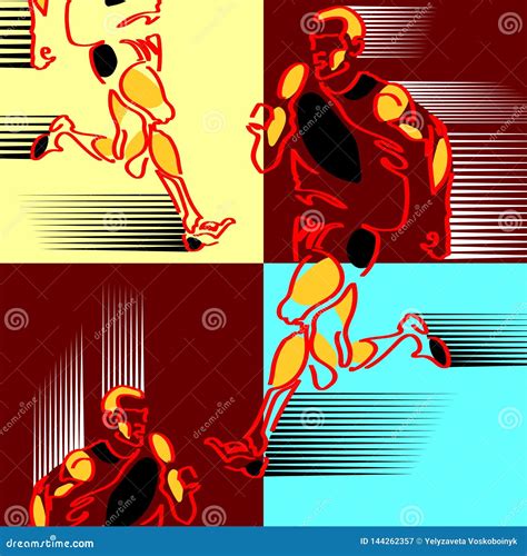 Figures Of Athletes Vector Image 212454730