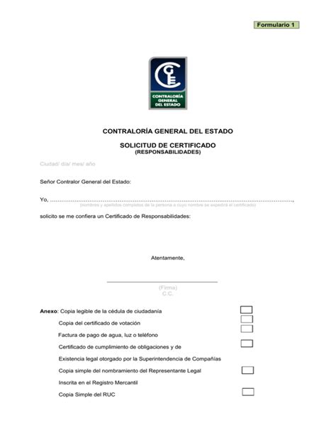 Descargar Formatos Contralor A General Del Estado