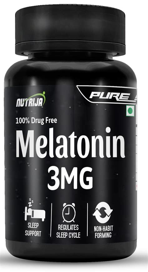 Buy NutriJa Melatonin 3mg Capsules 100 Drug Free Promotes Restful