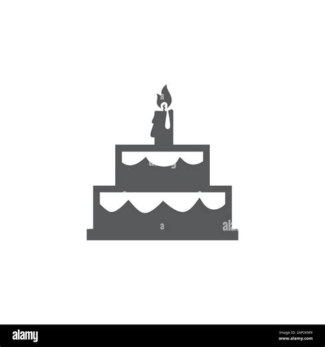 Cake Icon On White Background Stock Vector Image And Art Alamy