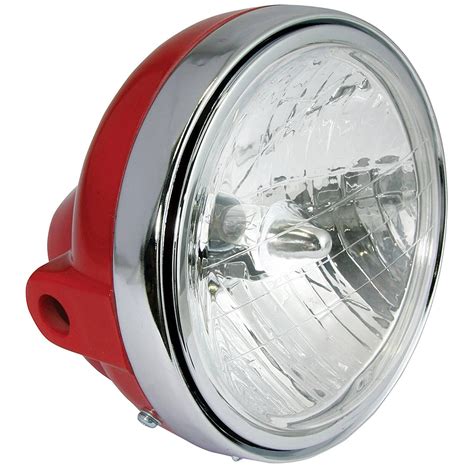 Inch Round Motorcycle Headlamp Headlight With Red Backing Bowl V