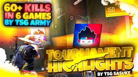 BEST TOURNAMENT HIGHLIGHTS BY TSG SASUKE 60 Kills In Tournament