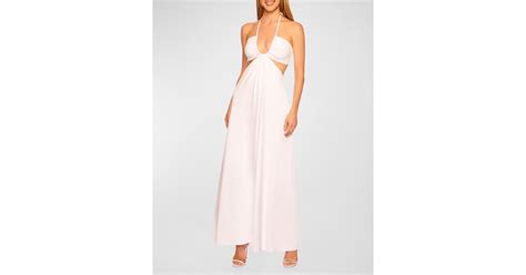 Susana Monaco U Cutout Halter Maxi Dress In Pink Lyst