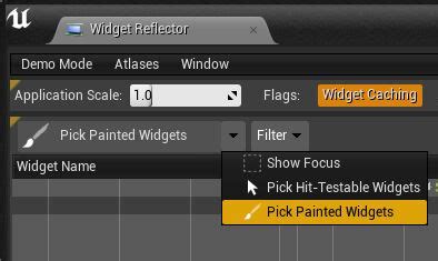 Widget Reflector Unreal Engine Documentation