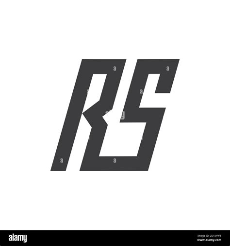 Initial Letter Rs Logo Or Sr Logo Vector Design Template Stock Vector