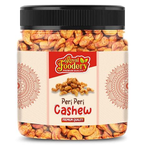 Royal Foodery Peri Peri Flavoured Cashews Nuts Roasted Salted Spicy